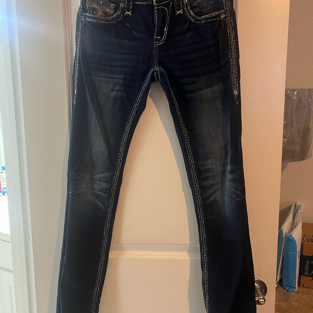 Authentic Stylish Rock Revival Women's Blue Jeans